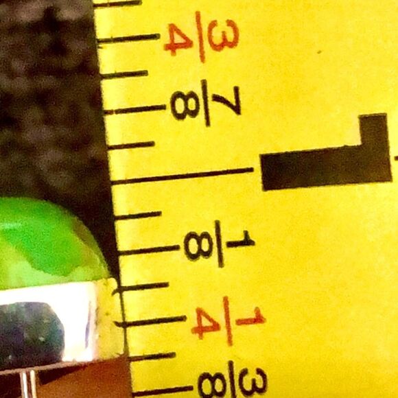 JAY KING DTR Green Turquoise Cabochon Sterling Silver Rectangular Earrings 925 - Picture 7 of 11